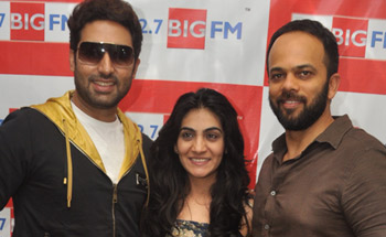 Abhishek Bachchan and Rohit Shetty promote Bol Bachchan at Big FM